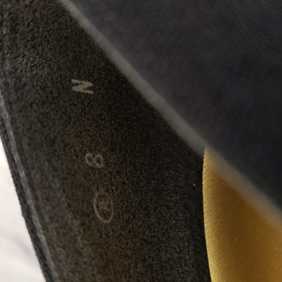 VINTAGE Joyce Smiley Flats Black Linen & Gold Metallic Upper USA  VGUC In Box - Picture 9 of 15